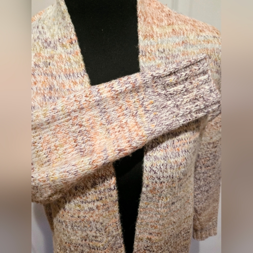 LOFT Multicolor Open Front Cardigan Sz Small - Picture 3 of 7